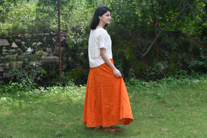 Orange Long Skirt