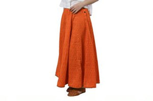 Orange Long Skirt
