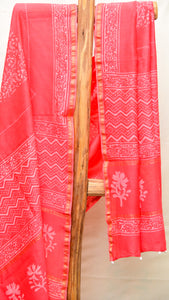 Silk Tanka Embroidery Dupatta with Zari Border