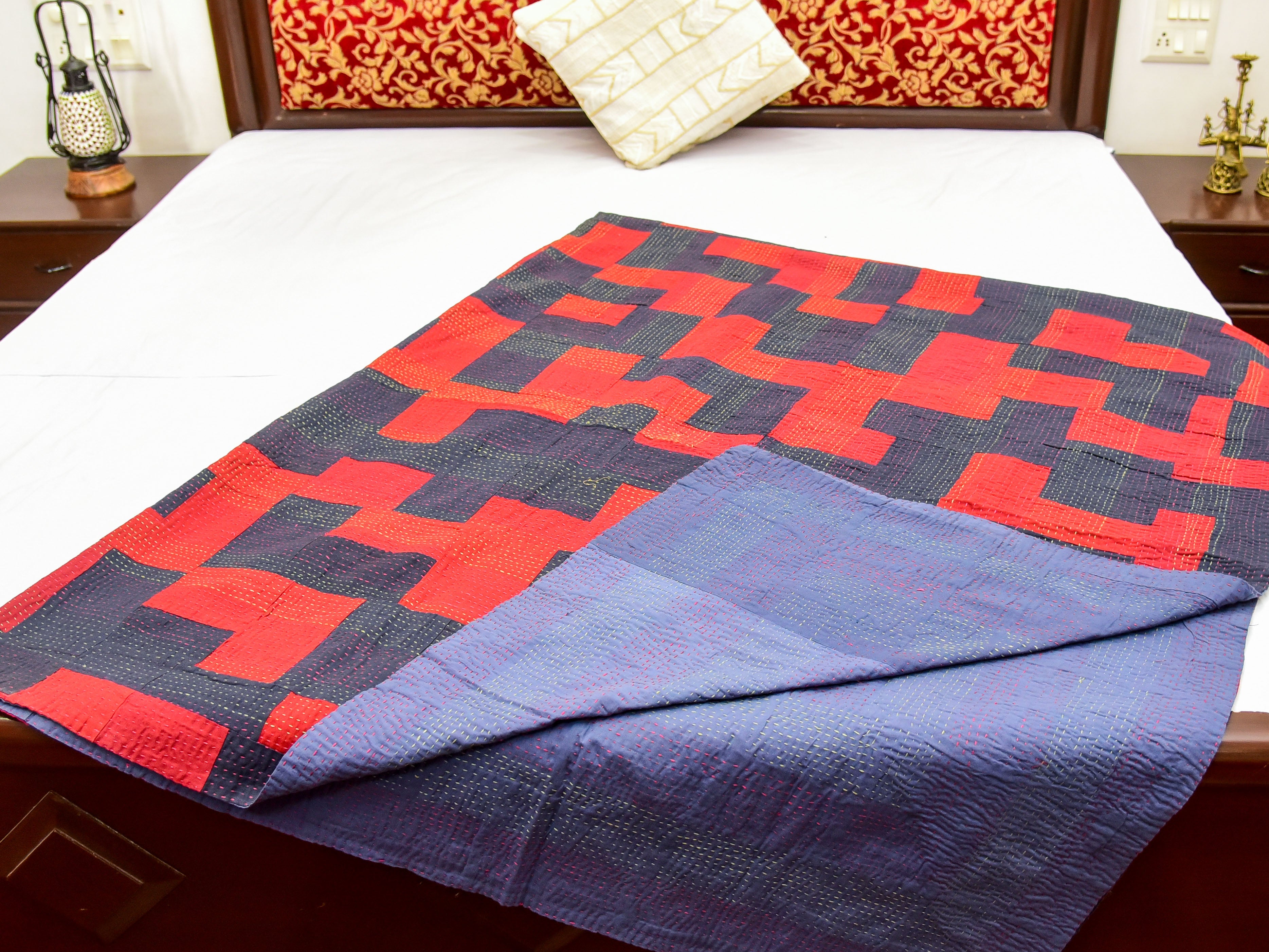 Abstract Double Bed Cotton Gudri
