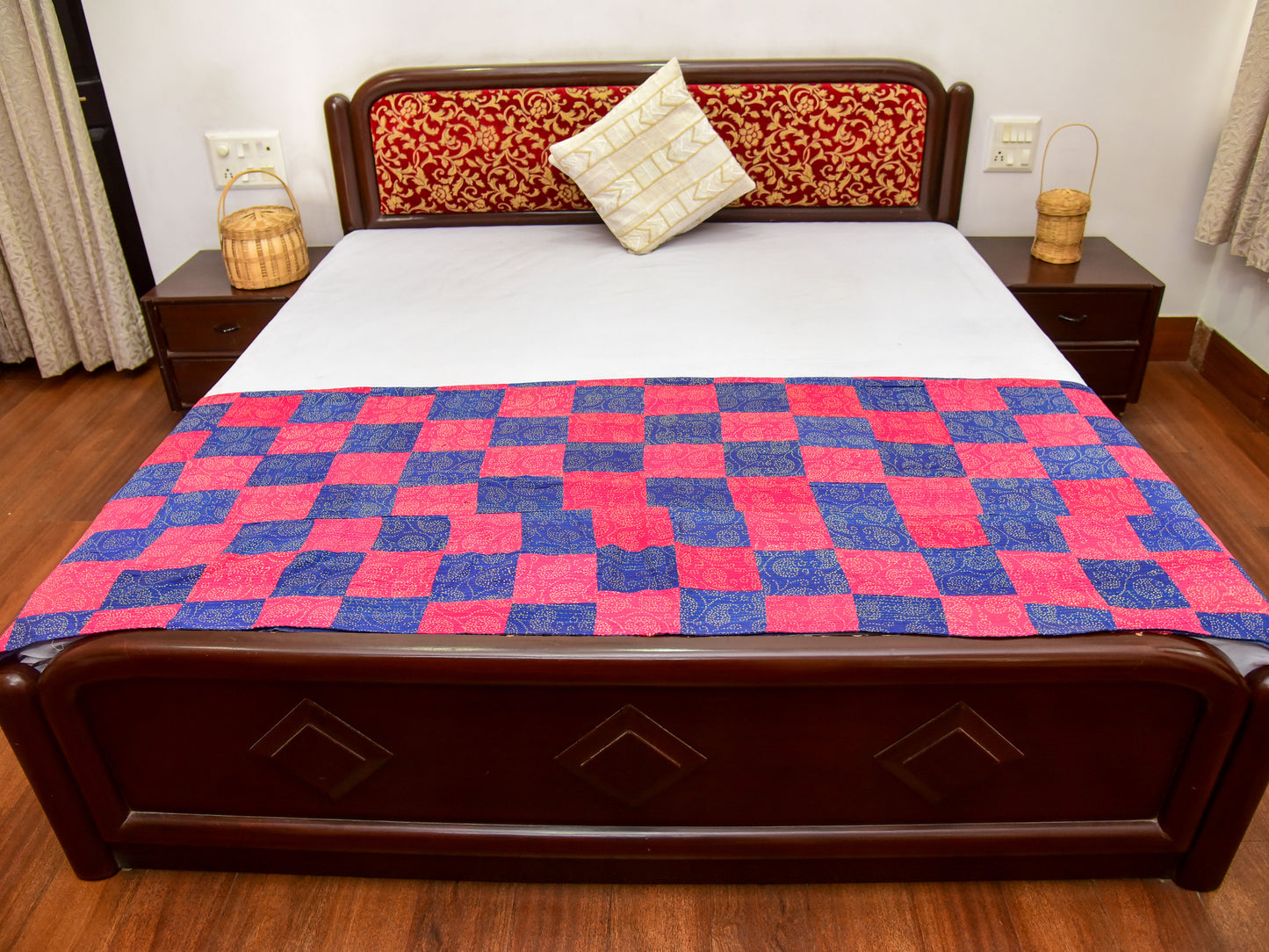 Printed Checkered  Single Bed Cotton Gudri