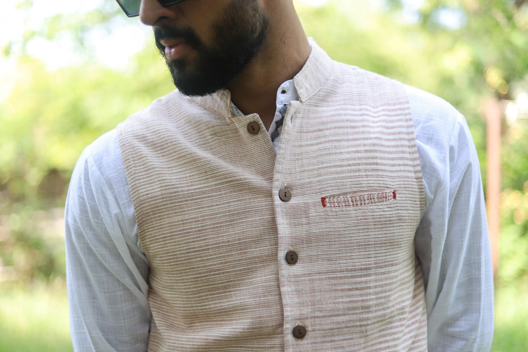 Khadi Pure Woolen Two Side Use Nehru Jacket - Sewagram Farm to Fashion