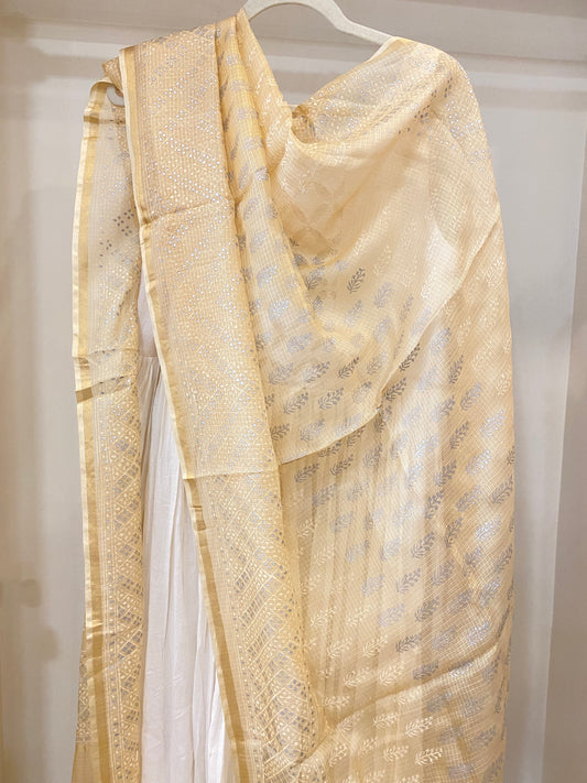 Cream Silk Dupatta