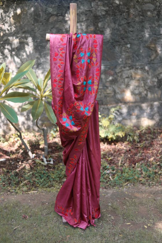 Applique Work Sari
