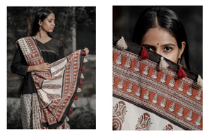 Handblock Printed Cotton Sari